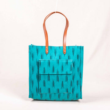 Anushka Tote Bag - Blue Ikat