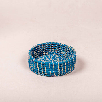 Handwoven Bread Basket - Blue