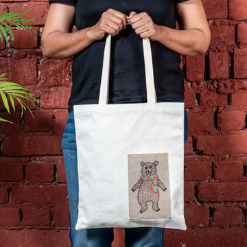 Canvas Tote Bag - Bear