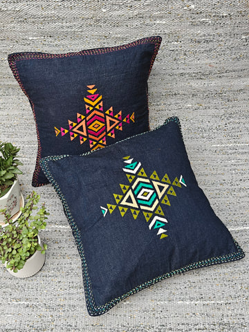 Denim Cushion Set – Threads in Contrast