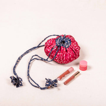 Drawstring Makeup Potli Pouch