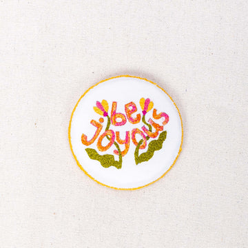 Be Joyous – Hand-Embroidered Pin & Magnet