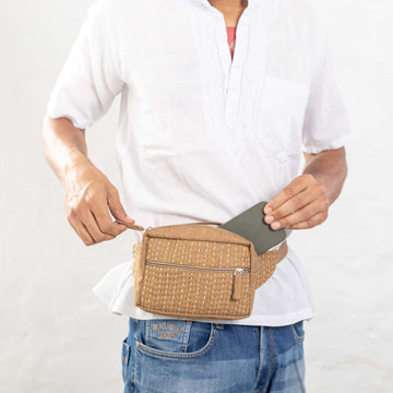 Poonam Fanny Bag - Beige (Sling)