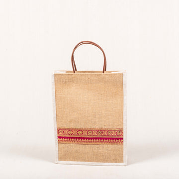 Jute Gift Bags - Pink Zari