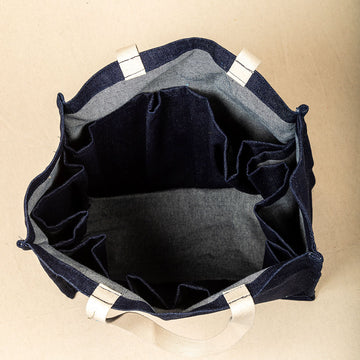 Grocery Bag with Pockets - Denim