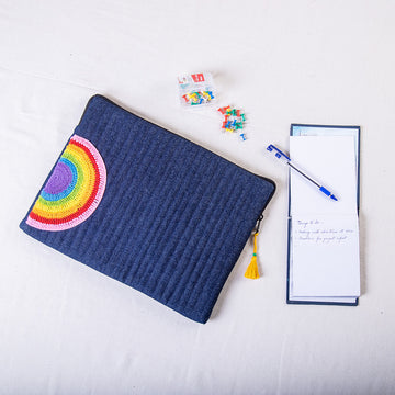 Laptop Sleeve - Rainbow Crochet