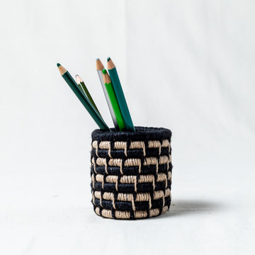 Handwoven Pen Stand - Black