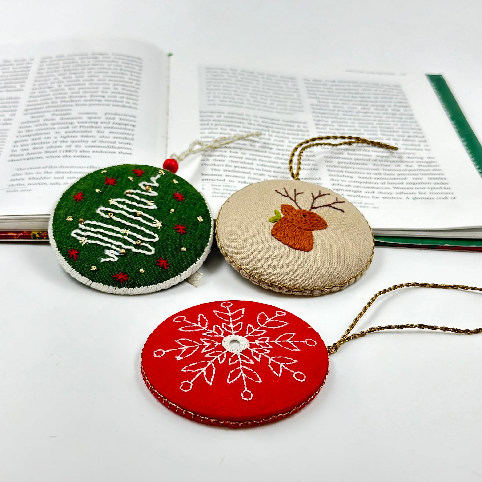 Festive Classics - Embroidered Ornaments