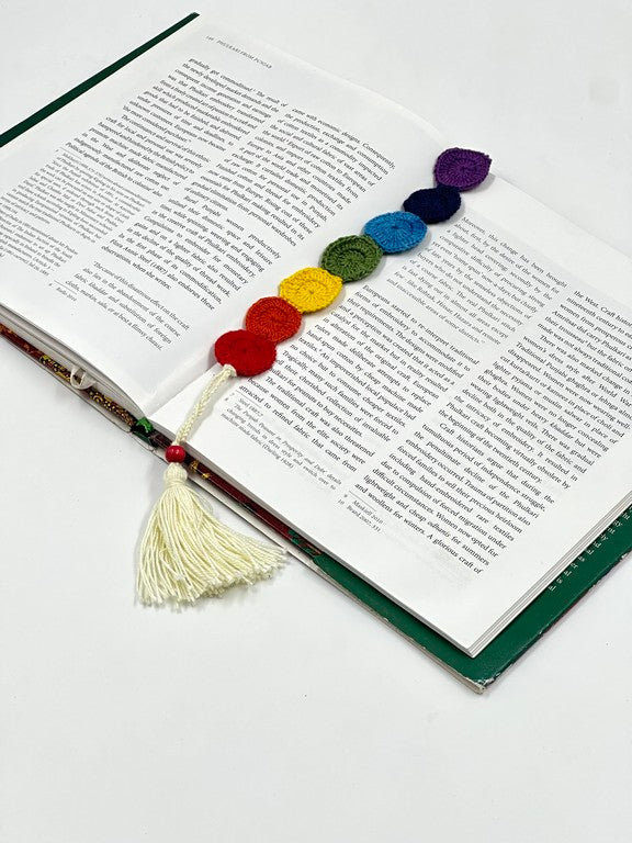 Rainbow Dots – Hand-Crocheted Bookmark