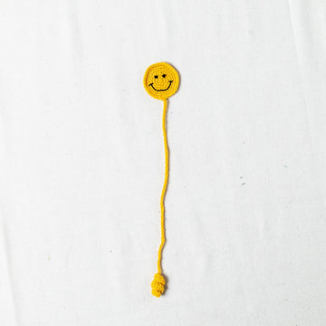 Crochet Bookmark - Yellow Smiley