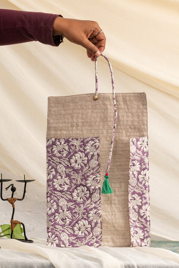 Mauve Meadow Pencil & Brush Roll