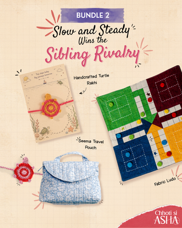 "Slow and Steady Wins the Sibling Rivalry" Rakhi Gift Bundle