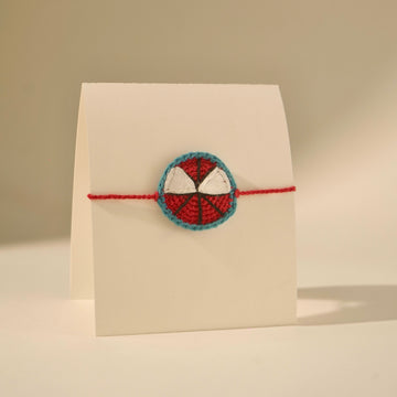 Hey Spidey! Rakhi with Personalized Greeting Card