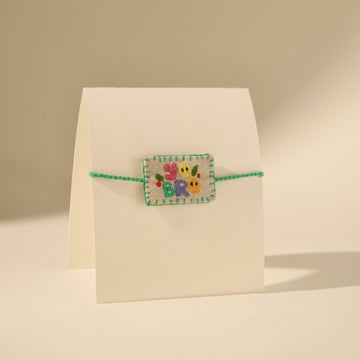 Yo Bro Handmade Embroidered Rakhi with Personalized Card