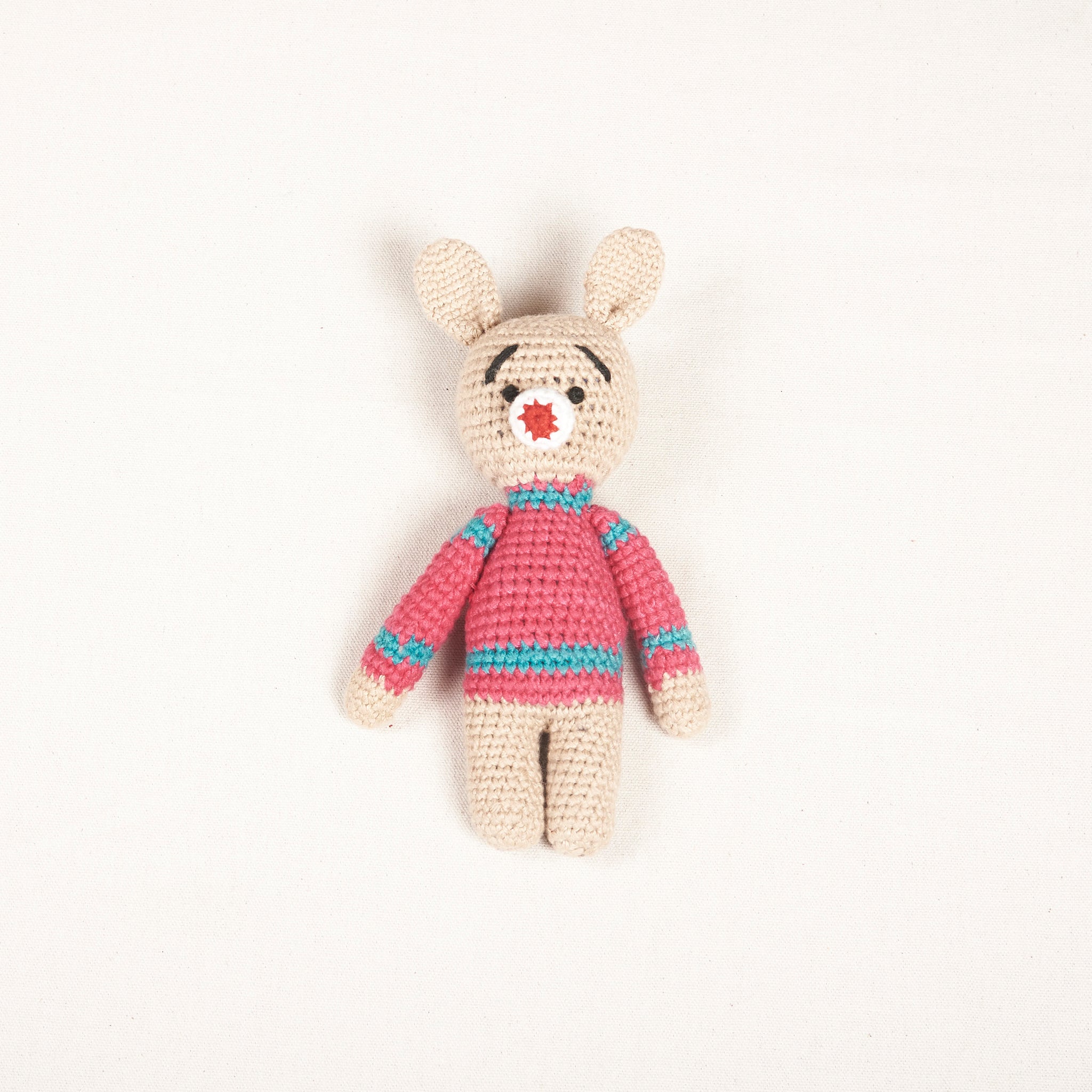 Crochet Rabbit - Blue Stripes