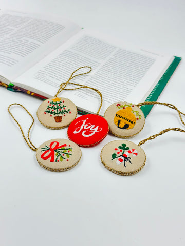 Holiday Spark - Embroidered Christmas Ornaments Gift Bundle