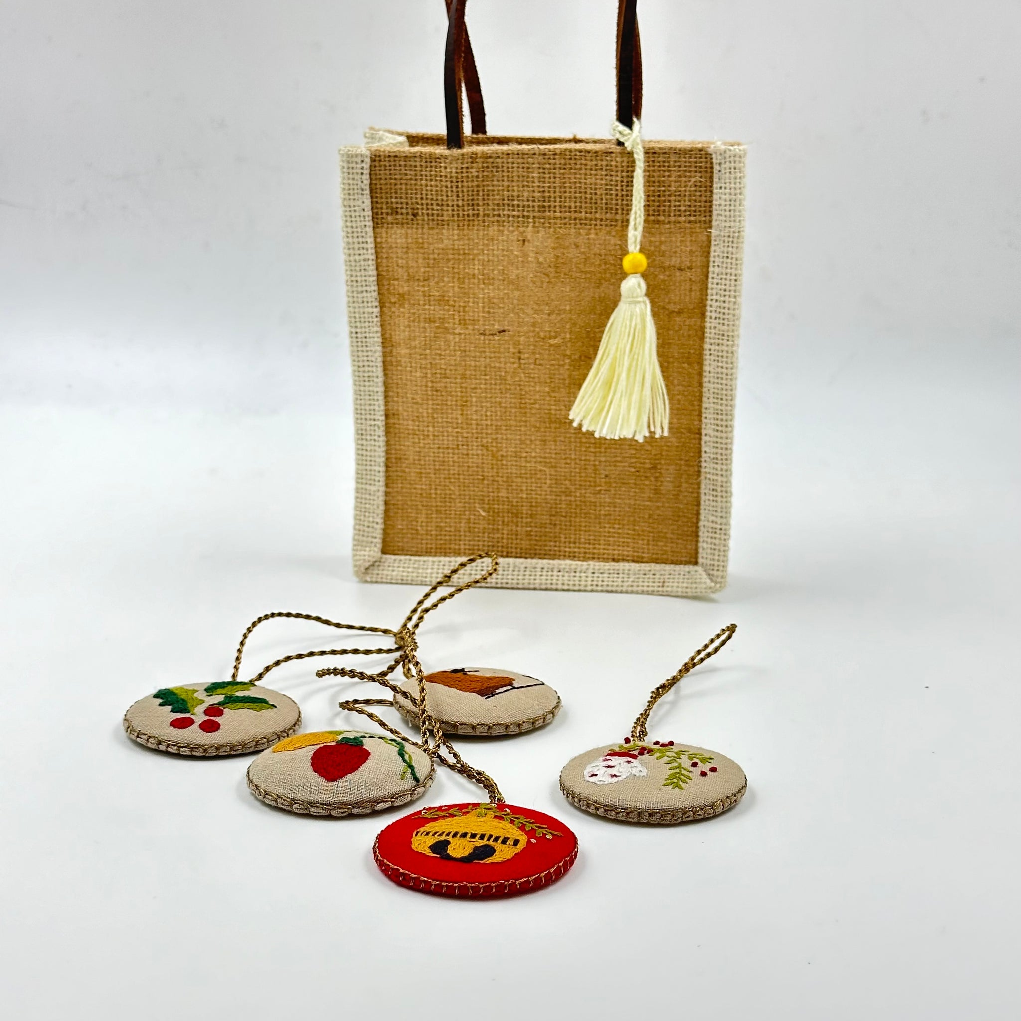 Holiday Spark - Embroidered Christmas Ornaments Gift Bundle