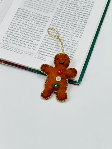 Gingerbread Christmas Ornament in Felt