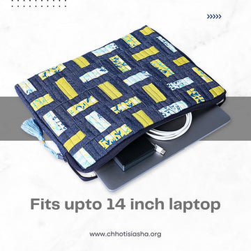 The Sargam Patch Laptop Sleeve – Denim