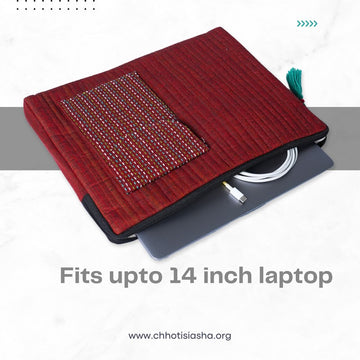 The Pocket Kantha Sleeve – Maroon Edition
