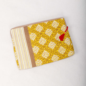 Horizontal Laptop Sleeve - Yellow Print