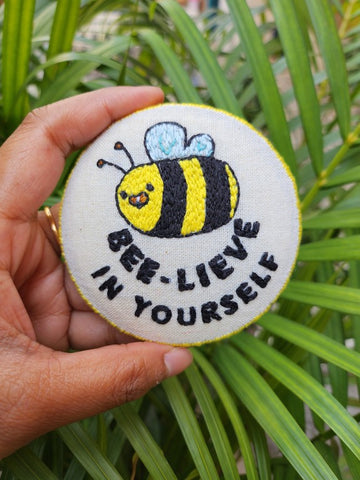 BEE Inspired - Embroidered Pin & Magnet