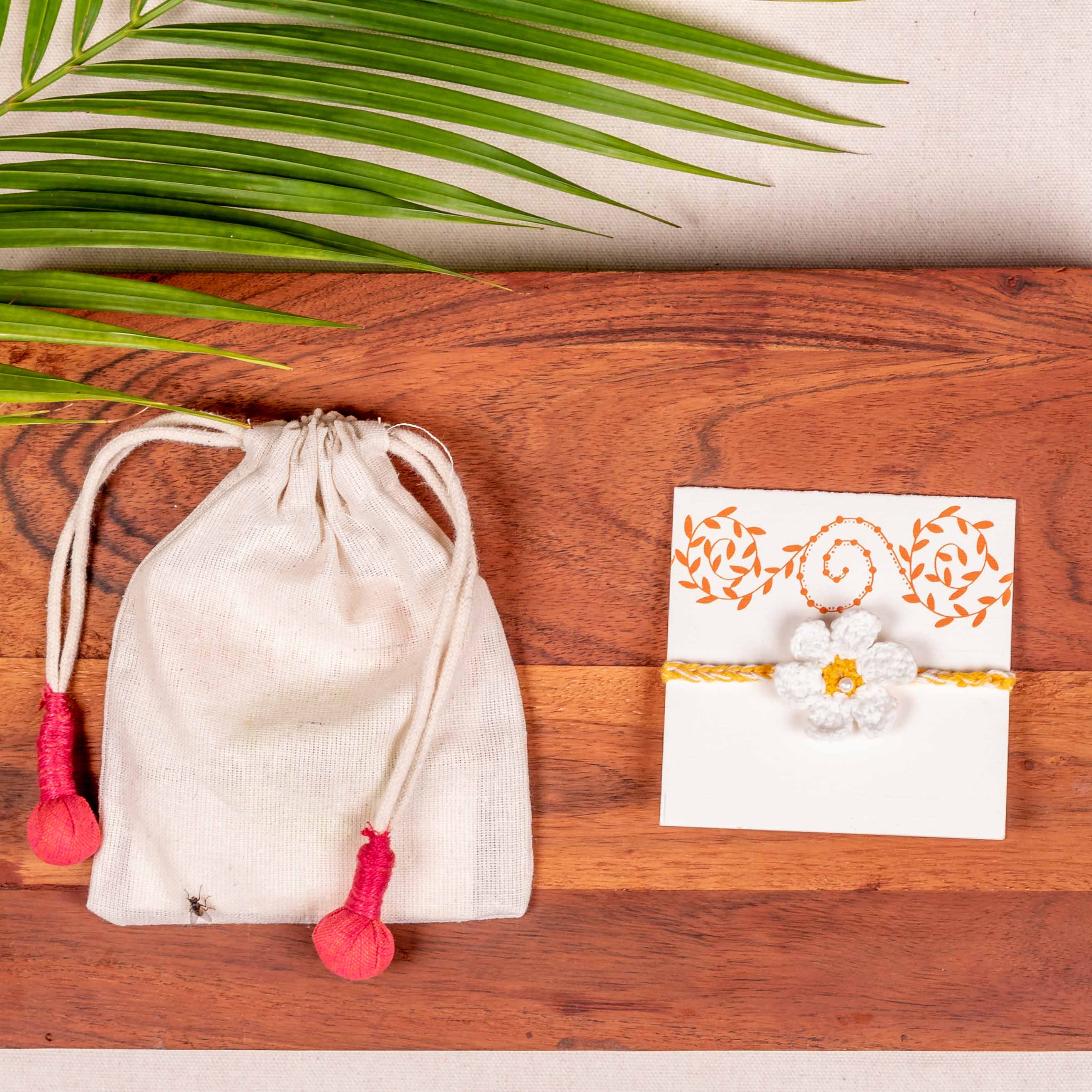 Leaf Ornament - Handmade Felt Rakhi