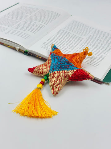 Punjabi Starry Delight - Phulkari Christmas Ornaments