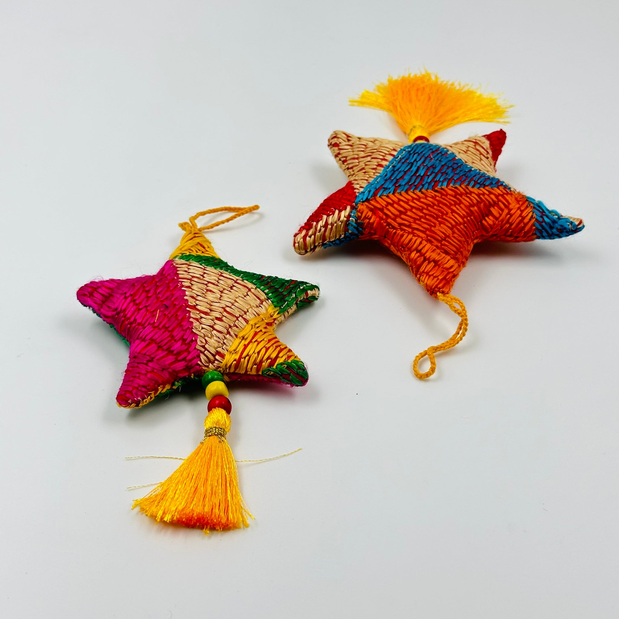 Punjabi Starry Delight - Phulkari Christmas Ornaments