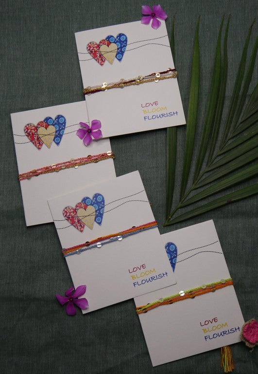 Handcrafted Colourful String Rakhi