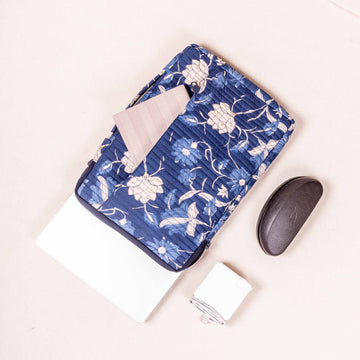 Sahiba Laptop Sleeve - Blue Floral
