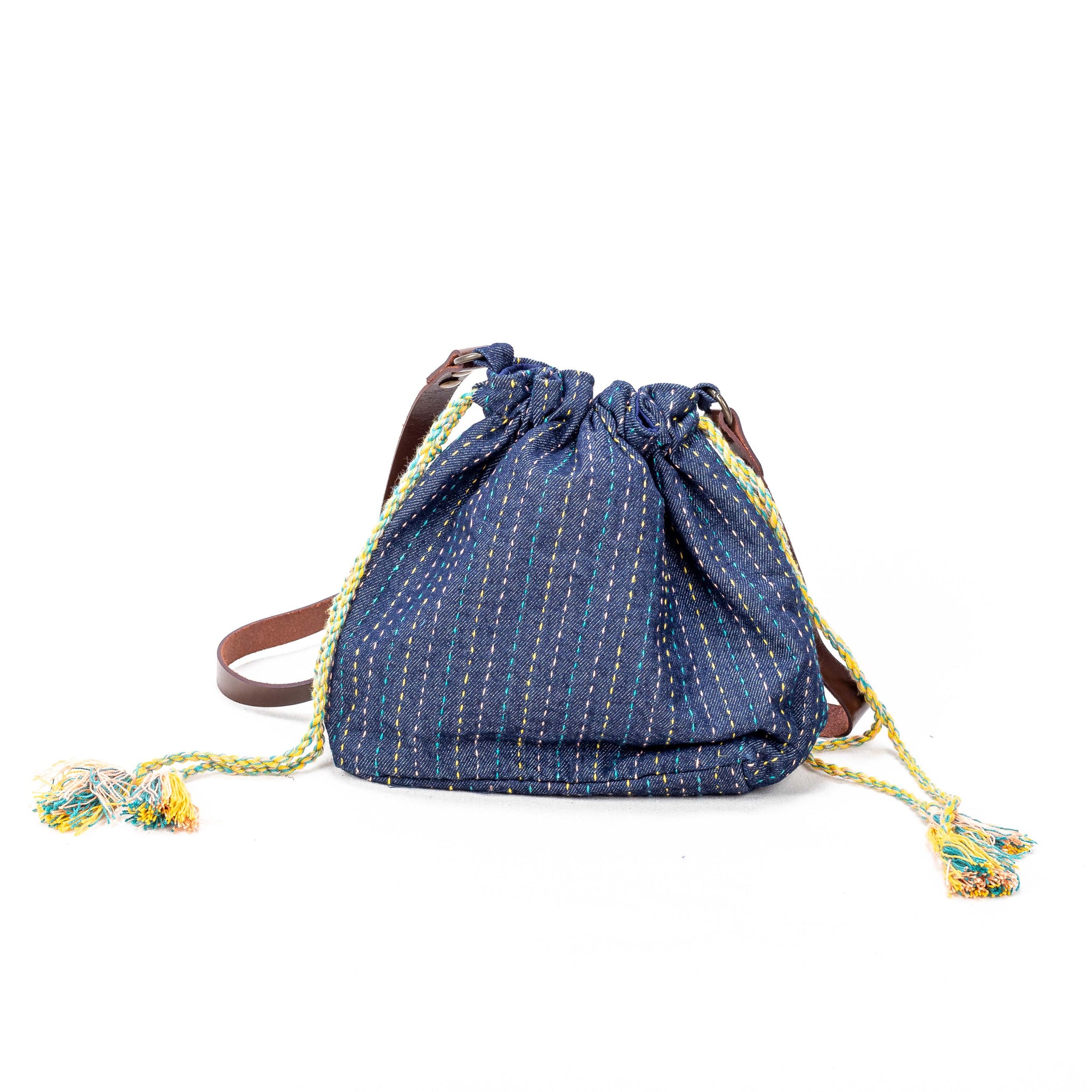 Suneeeta Sling Bag - Denim Kantha