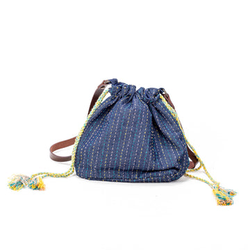 Suneeeta Sling Bag - Denim Kantha