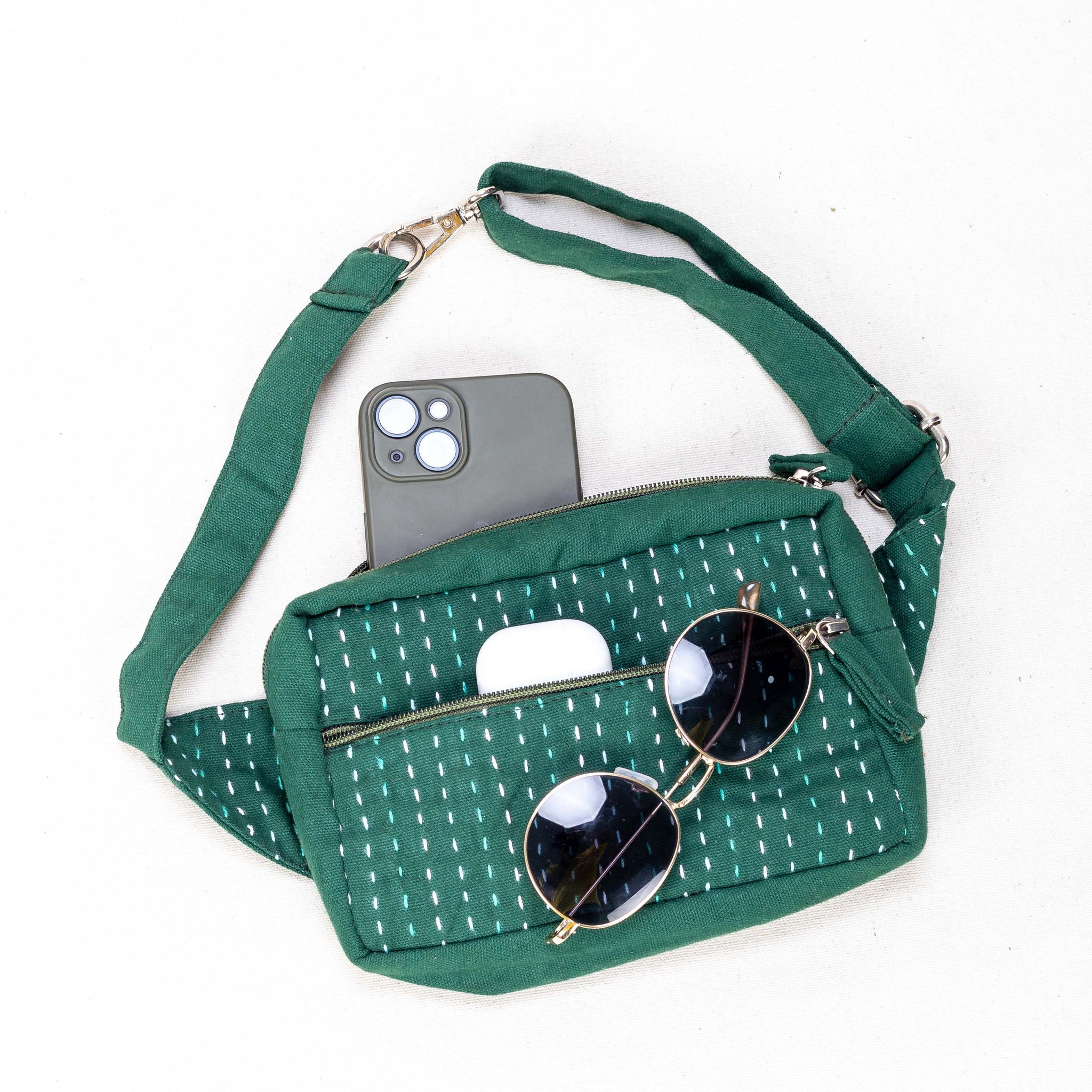 Poonam Fanny Bag - Green (Sling)