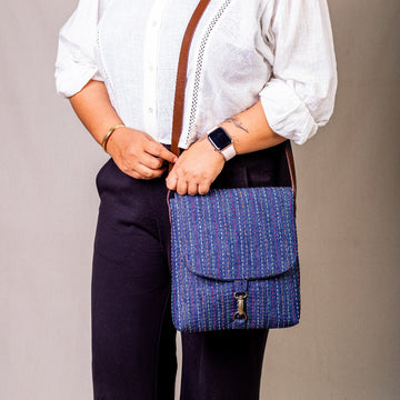 Liza Sling Bag - Denim with Sujha