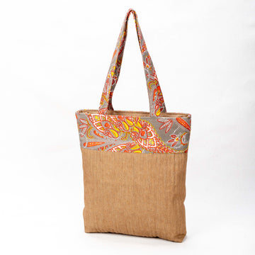 Ashoka Bobby Tote Bag - Beige Denim