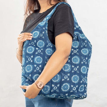 Jaipuri Tote Bag - Indigo