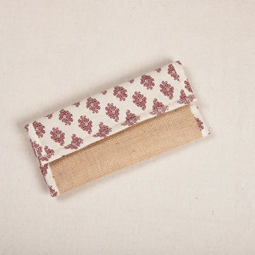 Patch Wallet - White with Ambi Print