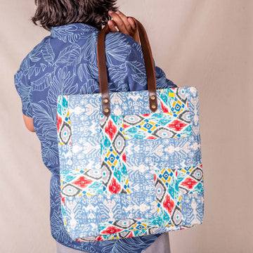 Wasabi Tote - Blue Patch