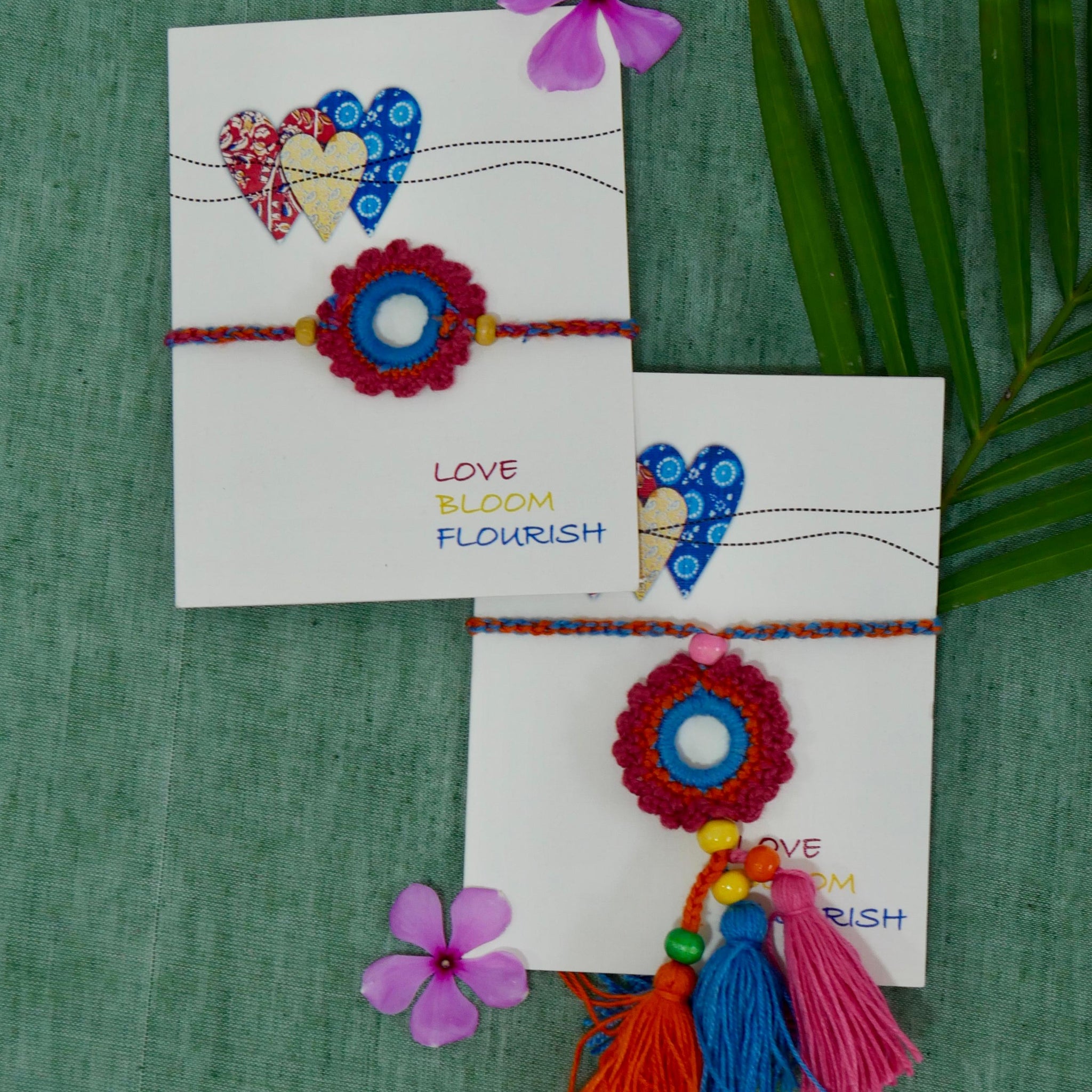 Rakhi–Lumba Set | For Bhaiya & Bhabhi (Pink)