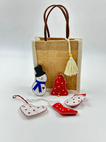 Cozy Christmas - Felt Ornaments Gift Bundle