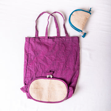 Foldable Grocery Bag - Purple