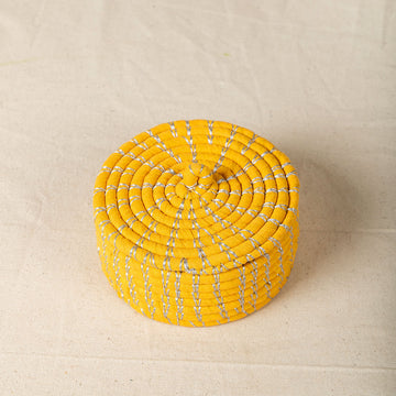 Handwoven Bread Basket with a Lid (5 inches)