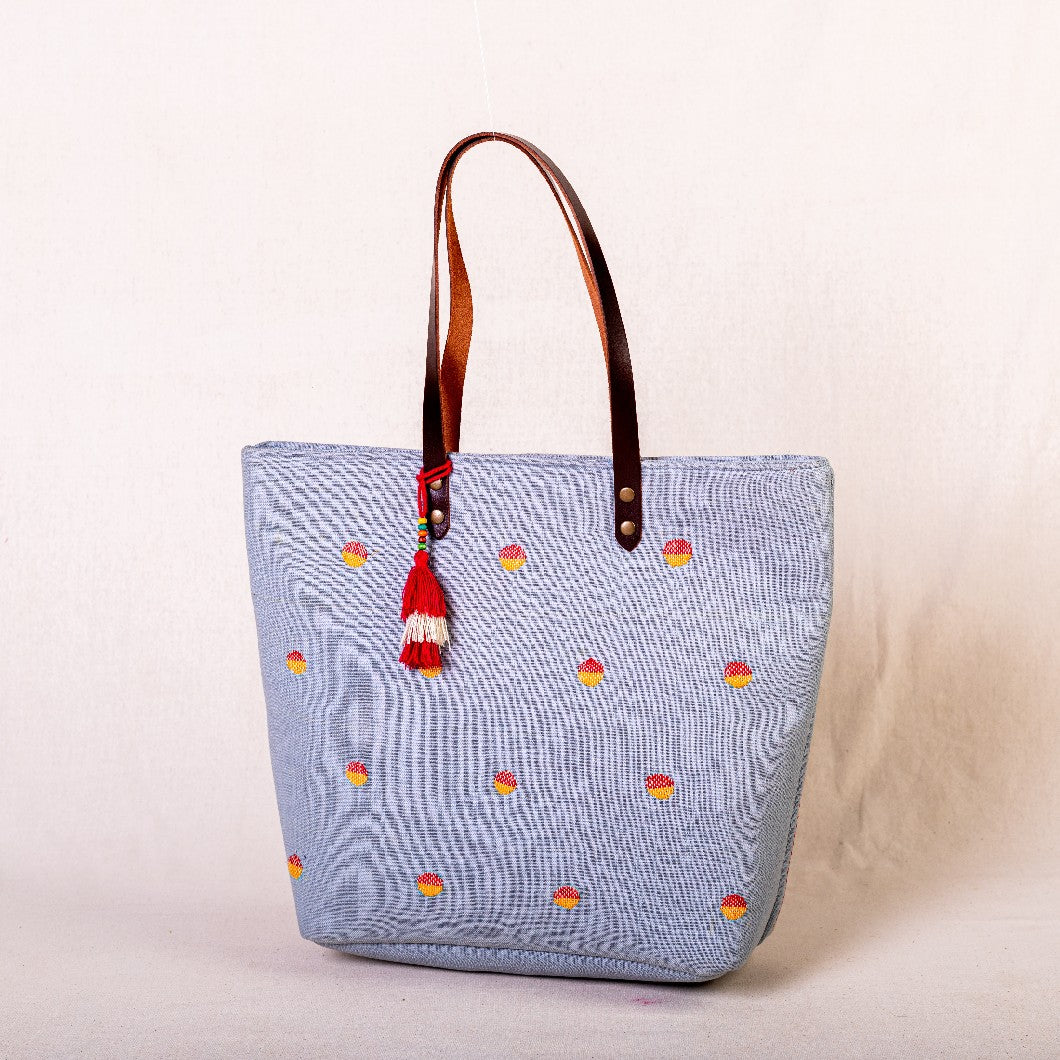Bina Tote Bag - Embroidery Weave