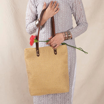 Bobby Tote Bag - Crochet Beige