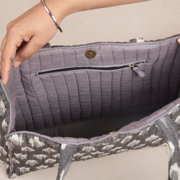 Indu Tote Bag - Ikat Quilted
