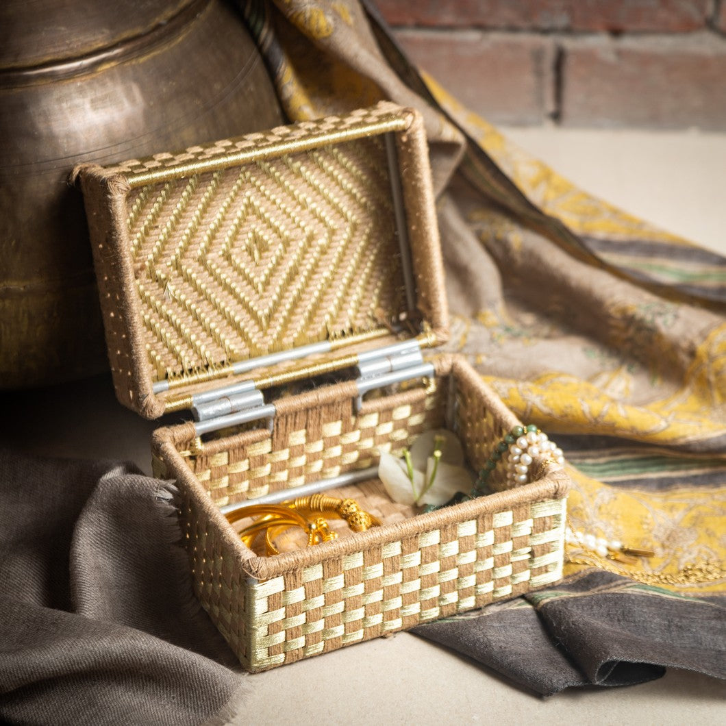 Handwoven Trunk Gold - Small